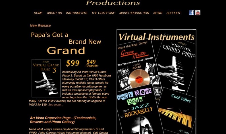 Art Vista Productions – “Realistic Sounding Sampled Musical Instruments”