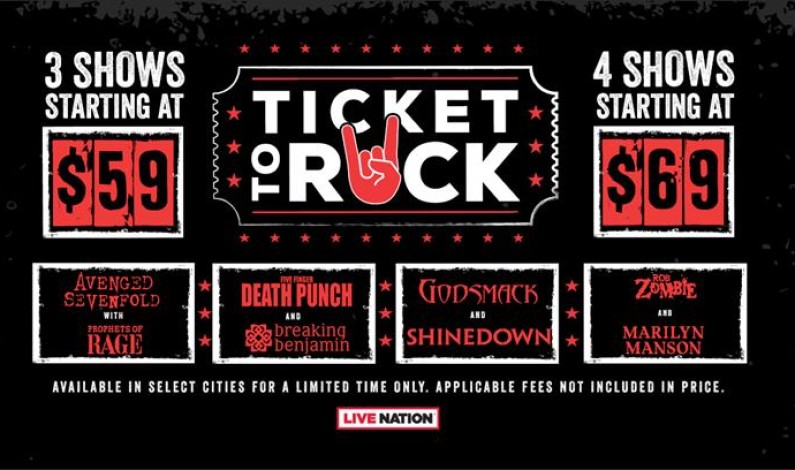 GET YOUR ‘TICKET TO ROCK’ THIS SUMMER WITH SOME OF THE HOTTEST TOURS BUNDLED TOGETHER