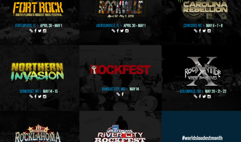 World’s Loudest Month Festival Series Hosts Over 470,000 Fans During Five Consecutive Weekends Of Rock Across America‏